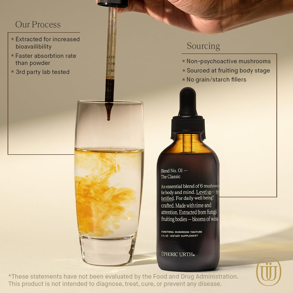 Tincture UPHORIC URTH avec des champignons frais