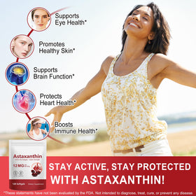 Tiuedu Astaxanthin 120 capsules en vue latérale
