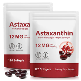 Tiuedu Astaxanthin 12mg 120 capsules vue de face