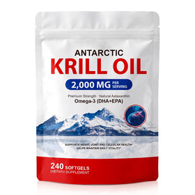 Tiuedu huile de krill antartique 2000mg gélules avant