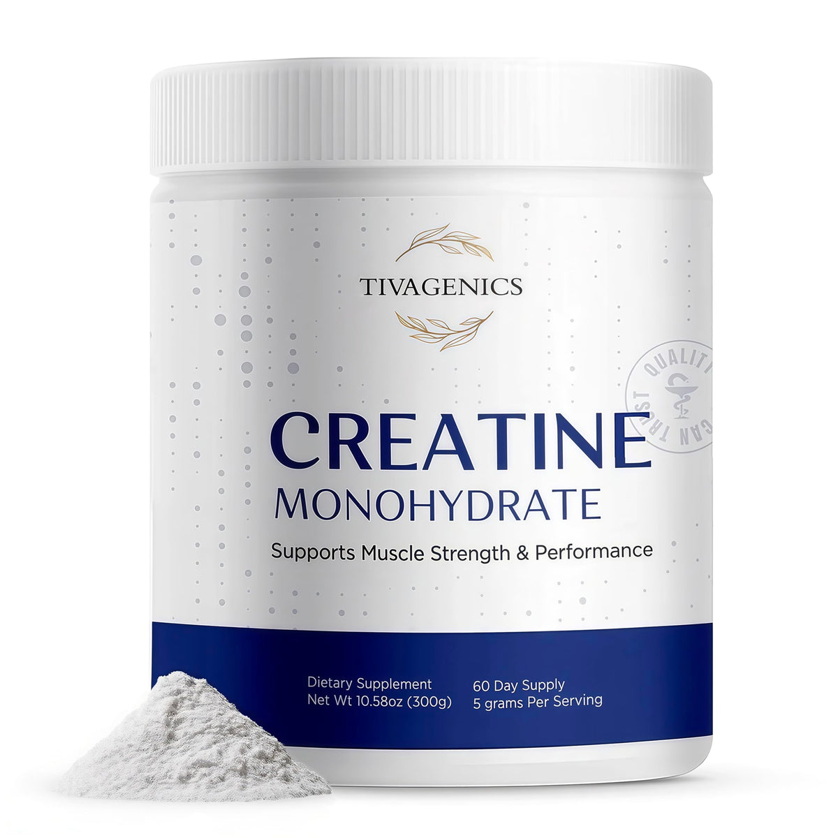 TIVAGENICS Poudre de Créatine Monohydrate Pure 300g vue de face