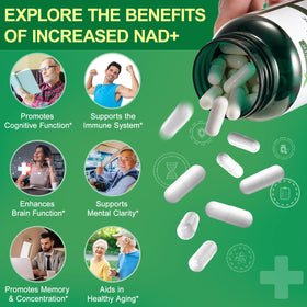 TKTALKER Complément NAD+ 2000 mg 120 capsules sur une table