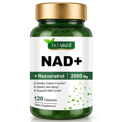 TKTALKER Complément NAD+ 2000 mg 120 capsules vue de face
