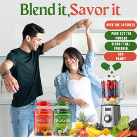 TM NATURALS Complément Alimentaire Fruits et Légumes 90 Capsules avec des fruits et légumes frais