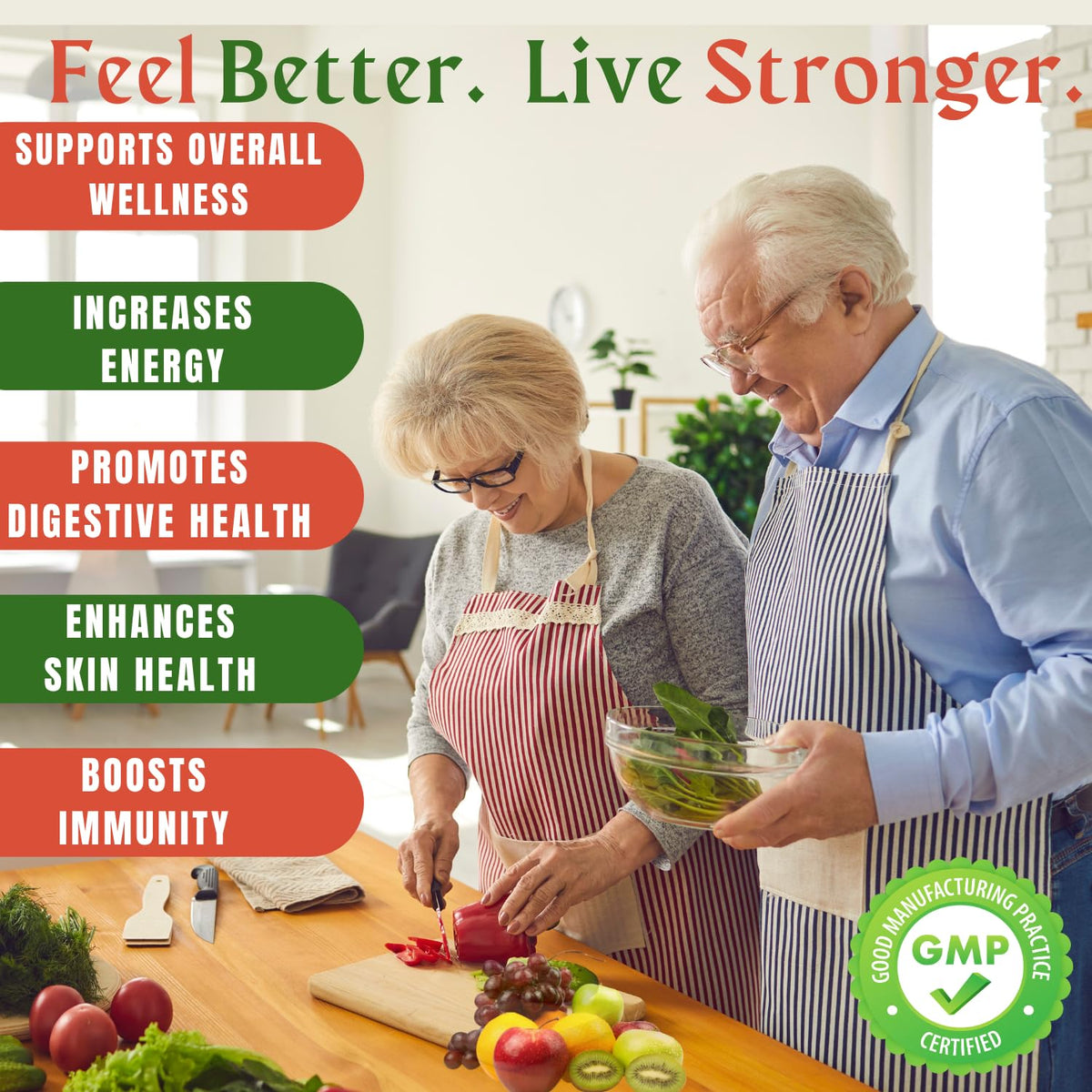 TM NATURALS Complément Alimentaire Fruits et Légumes 90 Capsules vue de côté