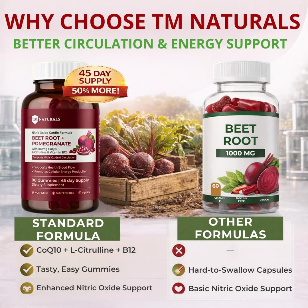 TM NATURALS Gummies de Betterave avec étiquette