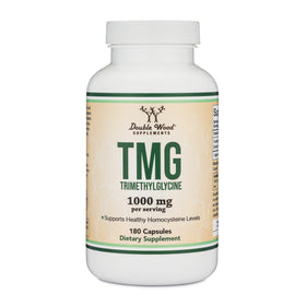 TMG Betaïne Anhydre 1000mg Double Wood Supplements boîte vue de face