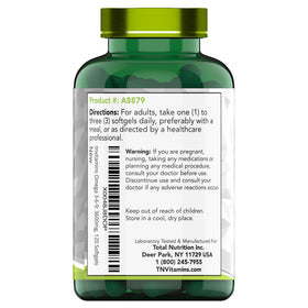 tnvitamins Triple Omega 3-6-9 sur une table avec d'autres compléments alimentaires