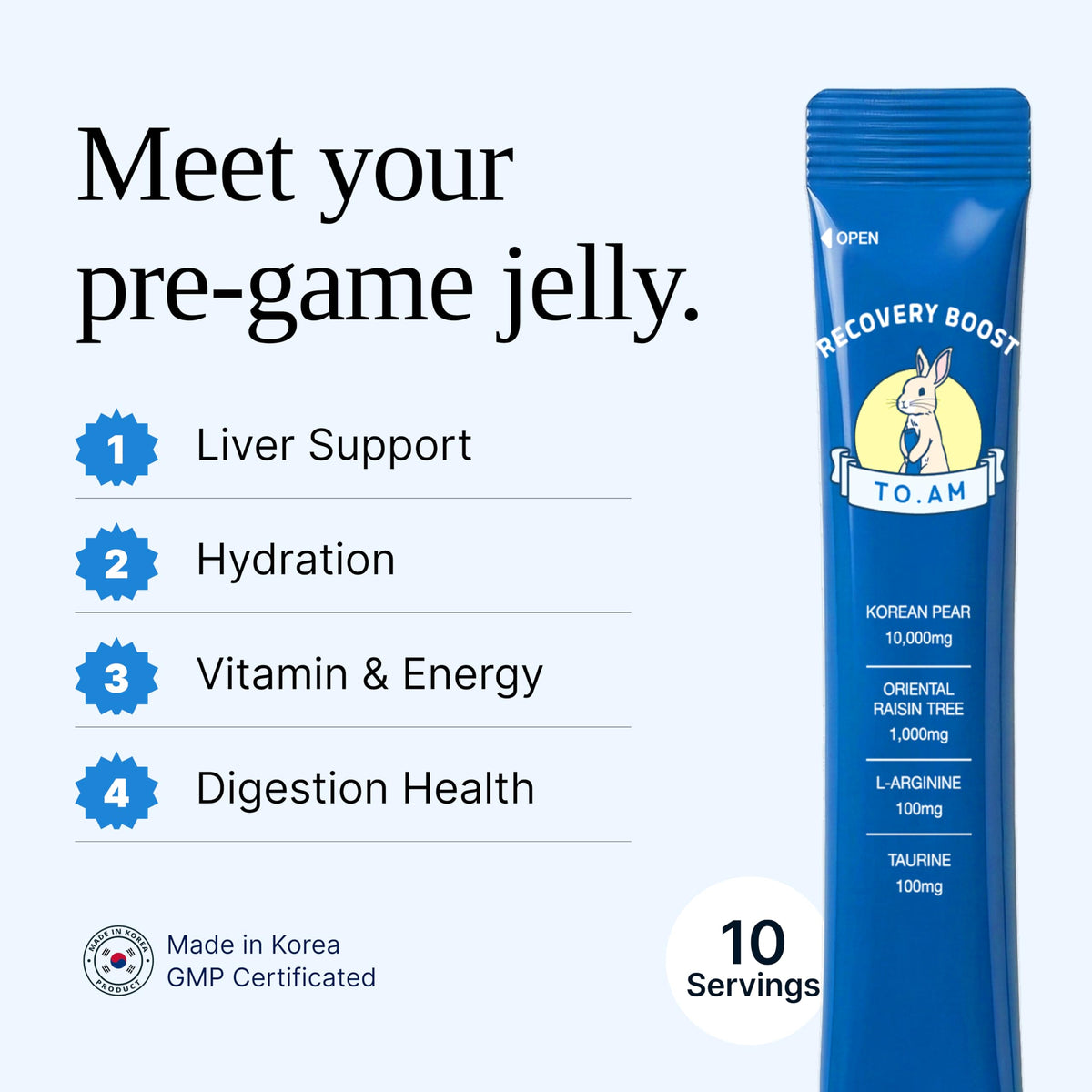 TO. AM Jelly Stick Corée 10 000 mg Poire Coréenne - emballage