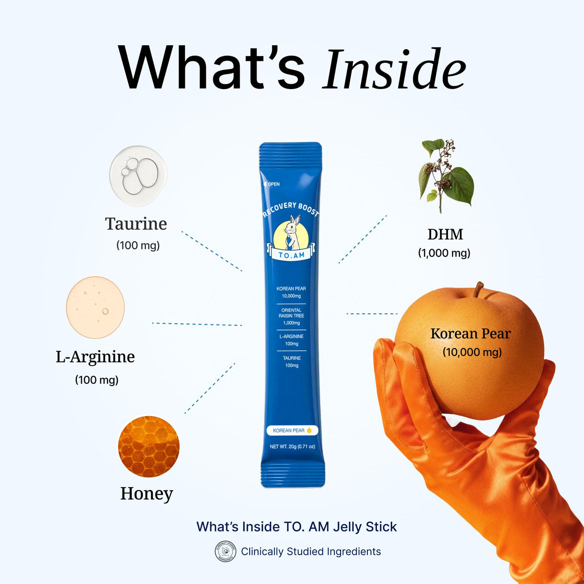 TO. AM Jelly Stick Corée 10 000 mg Poire Coréenne - vue de côté