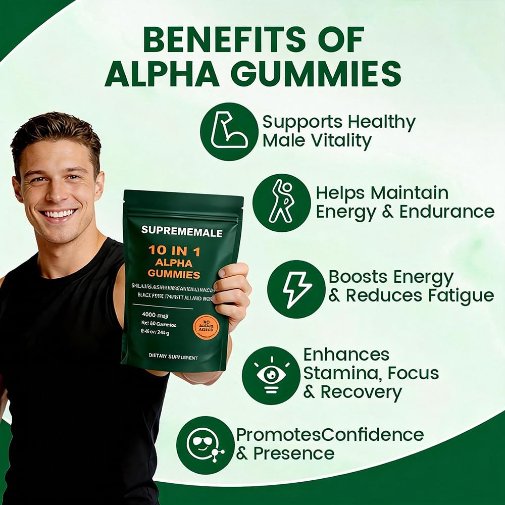 TOGOLIUN Alpha Gummies 10 en 1 gommes individuelles
