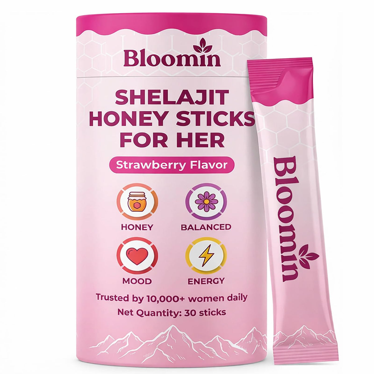 TOGOLIUN Bloomin Honey Sticks boîte de 30 bâtonnets saveur fraise