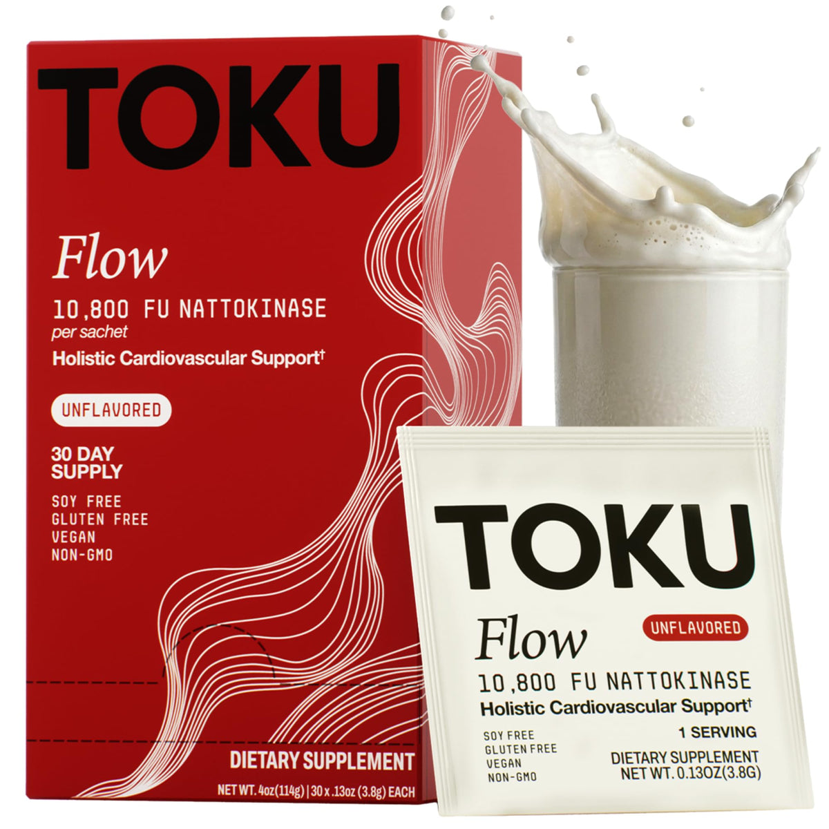 Toku Nattokinase 10 800 FU Poudre vue avant de l'emballage