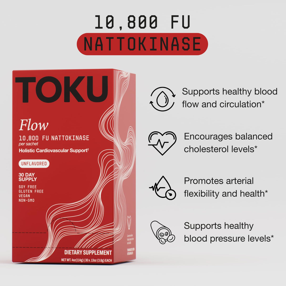 Toku Nattokinase Poudre avec cuillère de dosage