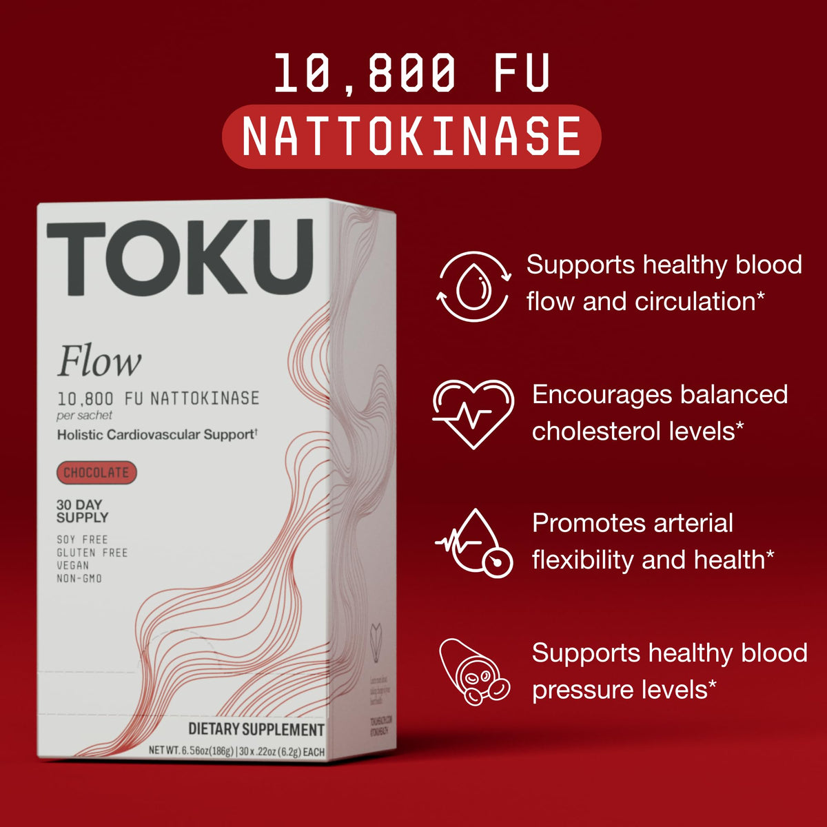 Toku Nattokinase Poudre Chocolat 10 800 FU, poudre au chocolat