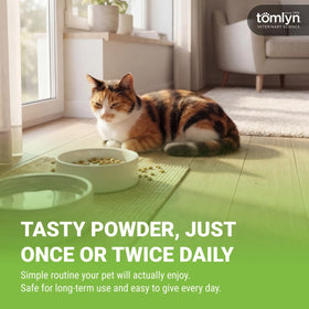 TOMLYN L-Lysine en poudre pour chats 132g - vue de côté