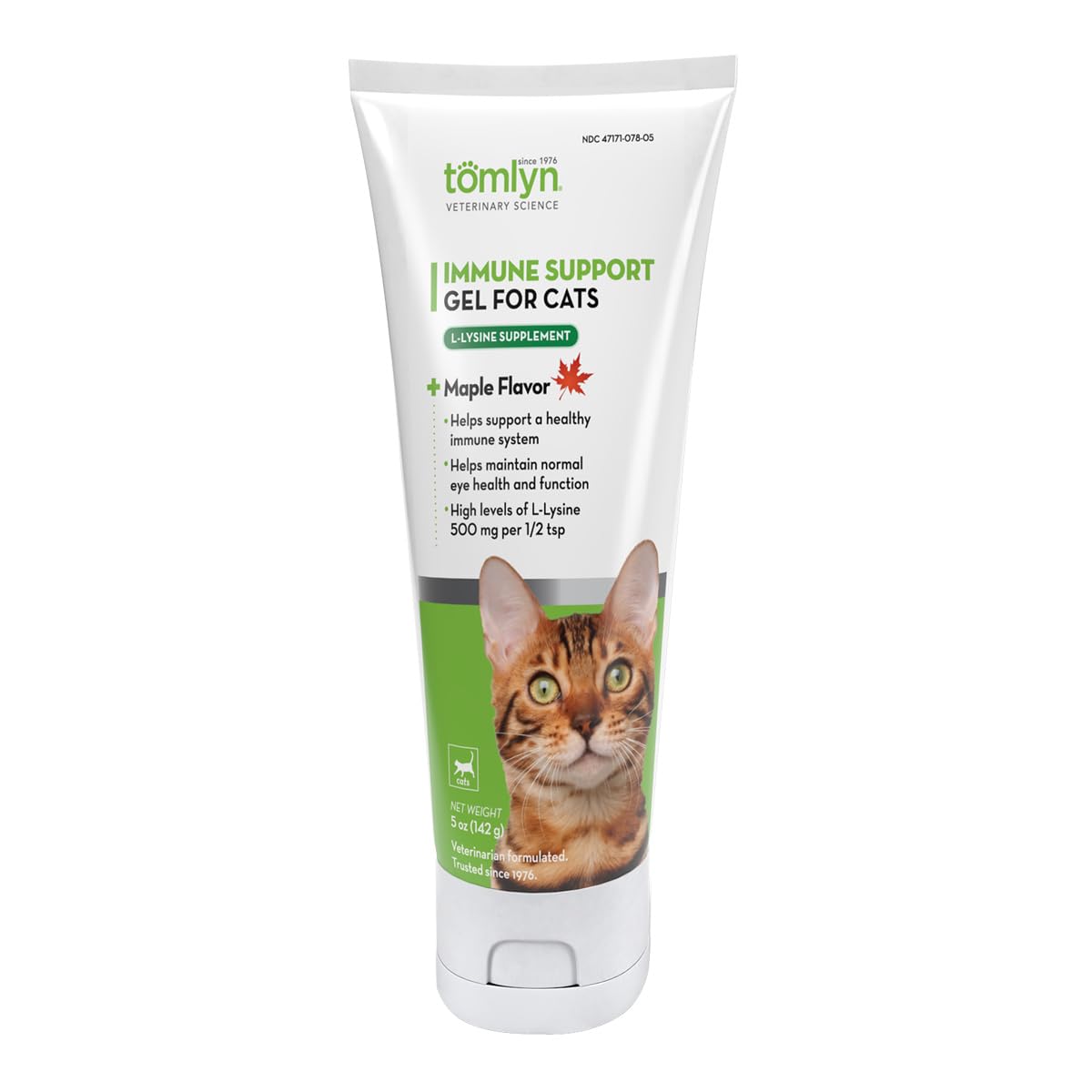 TOMLYN L-Lysine Gel Saveur Érable 5oz vue de face