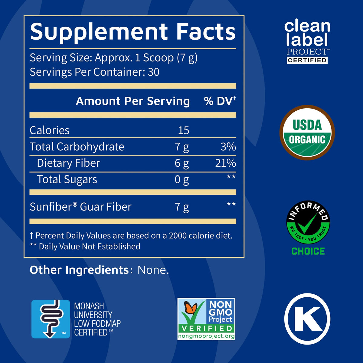 Tomorrow's Nutrition Sunfiber 300g Poudre Prébiotique Non Aromatisée - Détails de l'emballage