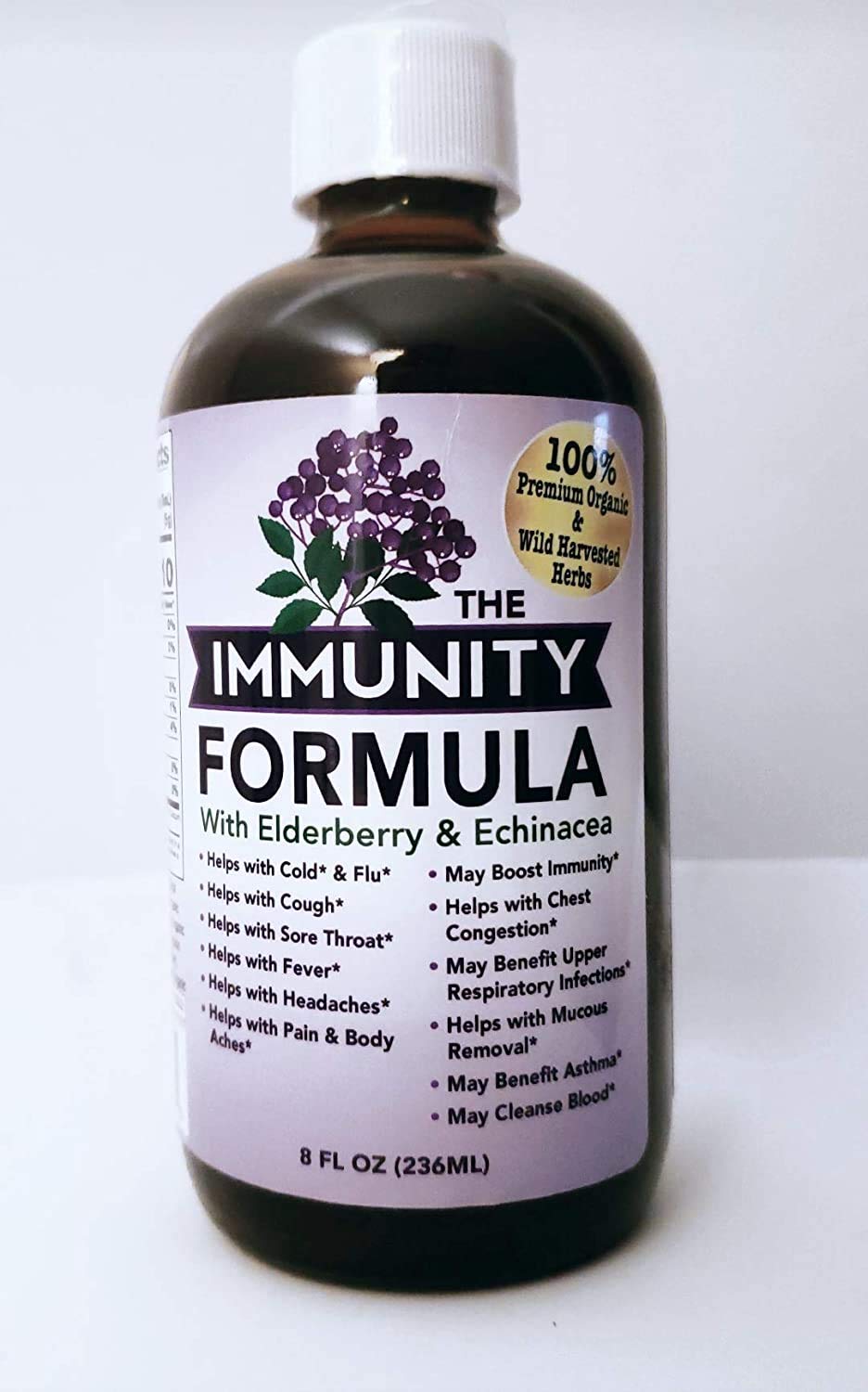 Tonic avec Sureau et Échinacée THE ELDERBERRY FORMULA, pack de 2x8oz