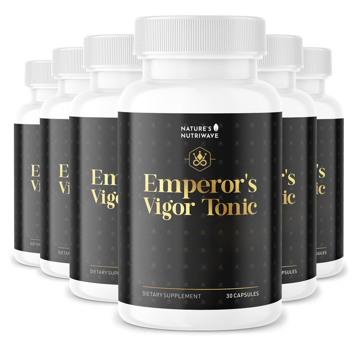 Tonic Emperor's Vigor 60 capsules de Nature’s NutriWave, vue de face