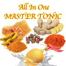 Tonic Maître 64oz bouteille ouverte sur un fond de cuisine