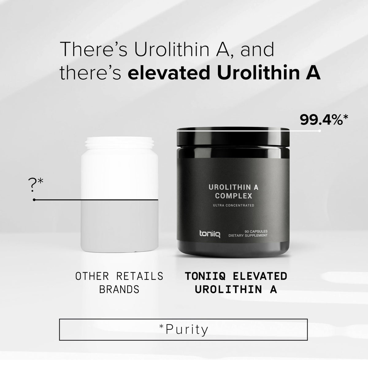 Toniiq 1 500mg Complexe Urolithin A sur table avec pomegranate