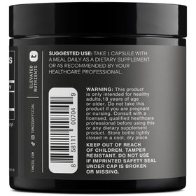 Toniiq 5-HTP capsules avec un verre d'eau