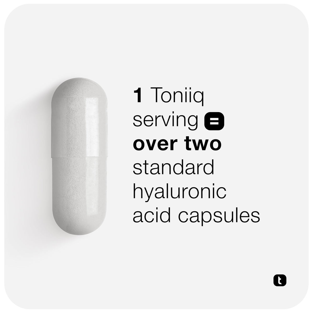 Toniiq Acide Hyaluronique 250mg sur une table avec lumière naturelle