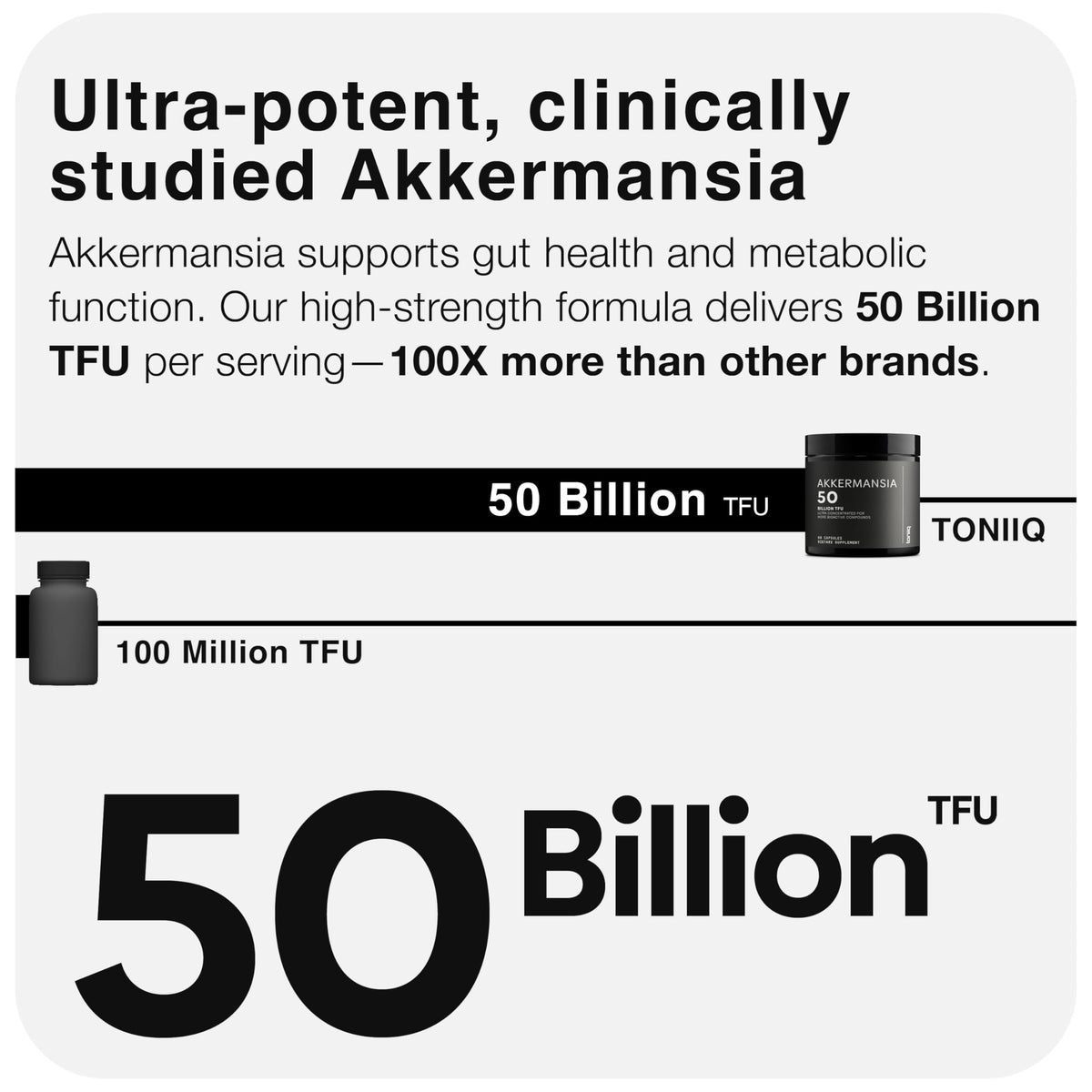 Toniiq Akkermansia Probiotique 50 Milliards TFU - ingrédients