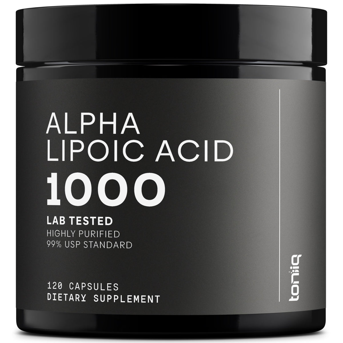 Toniiq Alpha Lipoic Acid 1000mg capsules front view