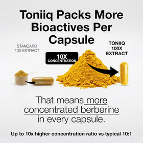 Toniiq Berberine 110g close-up de la poudre
