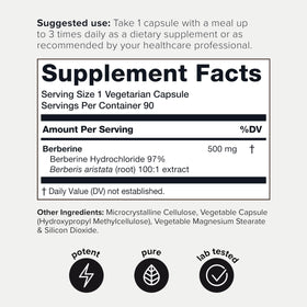 Toniiq Berberine 110g vue de côté pour montrer le volume