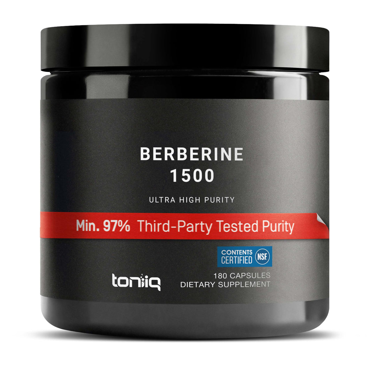Toniiq Berberine HCl 220g avant avec étiquette détaillée