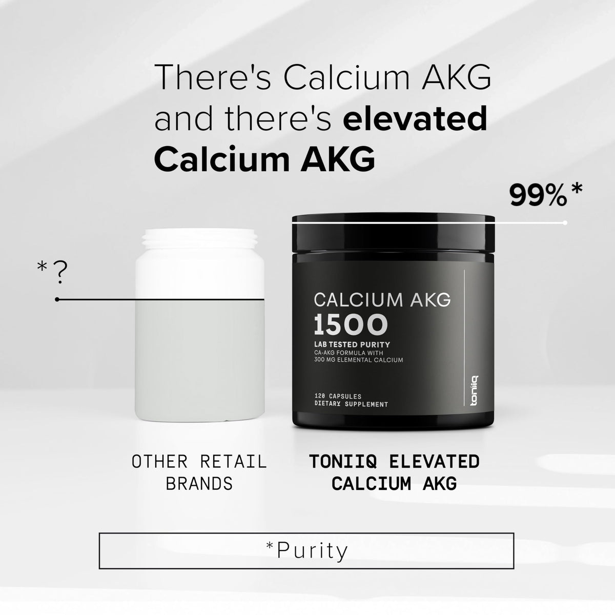 Toniiq Ca AKG 1500mg complément alimentaire sur une table