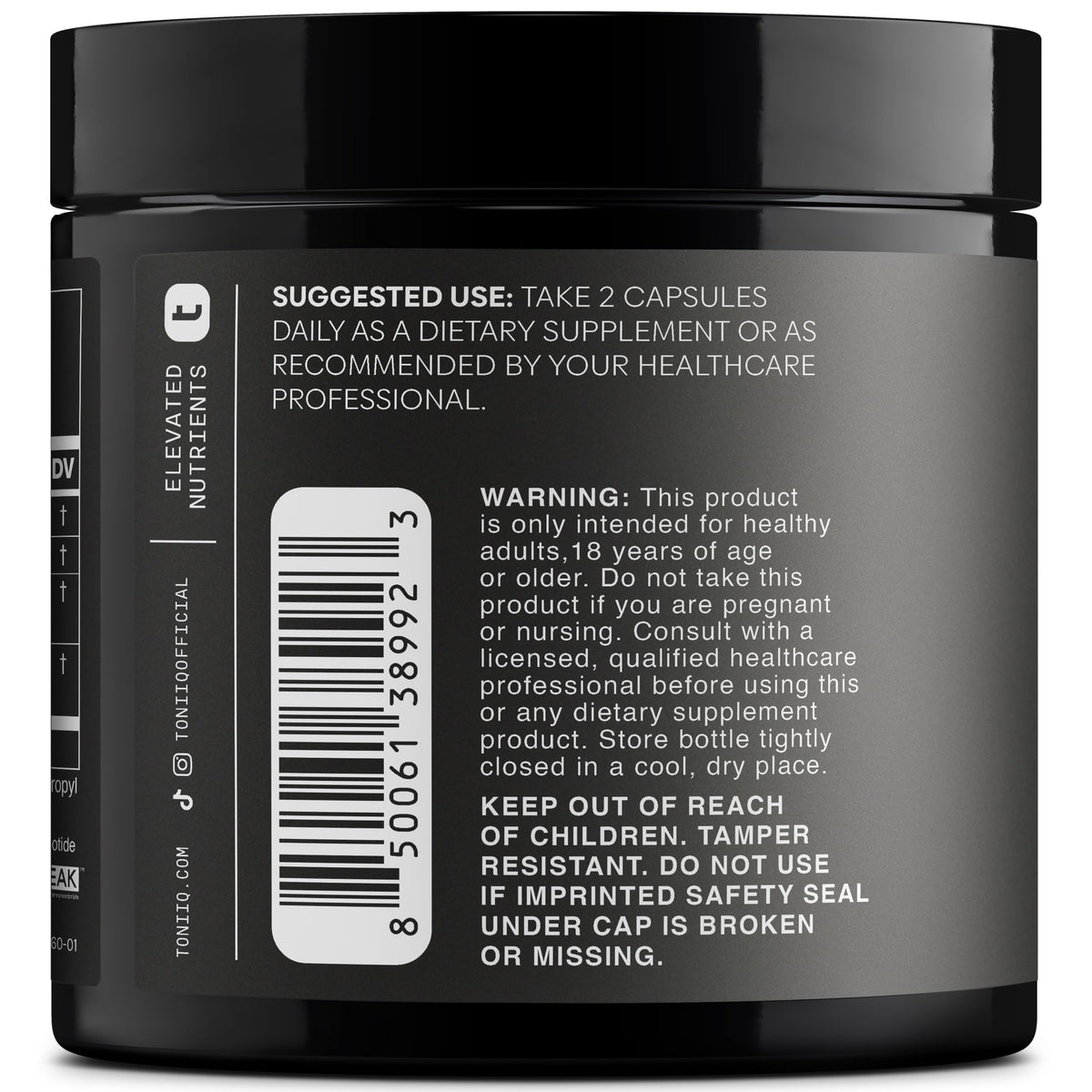 Toniiq Complément NMNH 1 000 mg avec gélules visibles