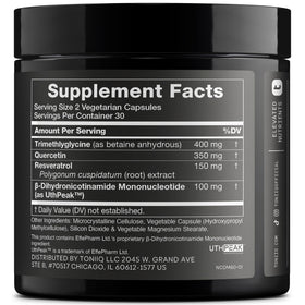 Toniiq Complément NMNH 1 000 mg étiquette et informations