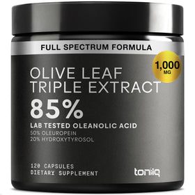 Toniiq complexe d'extrait de feuille d'olive 1000mg vue de face