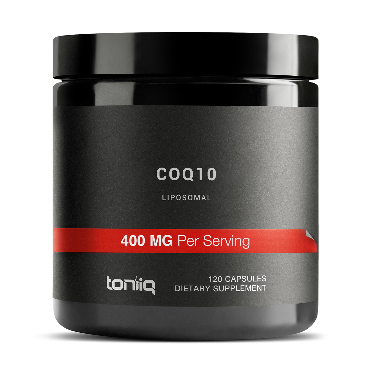 Toniiq CoQ10 400mg Liposomal vue de face avec emballage