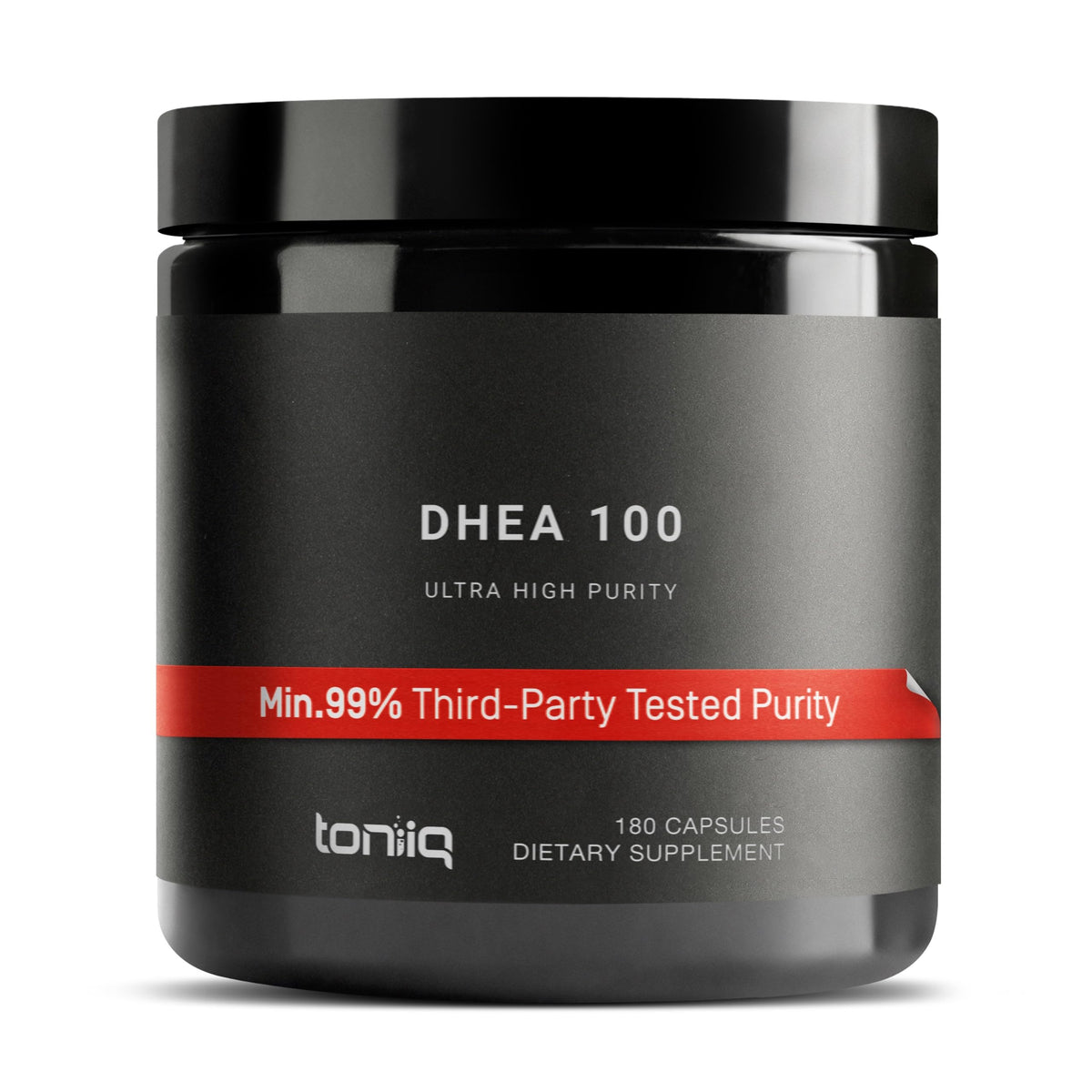 Toniiq DHEA 100mg complément alimentaire en capsules, vue de face