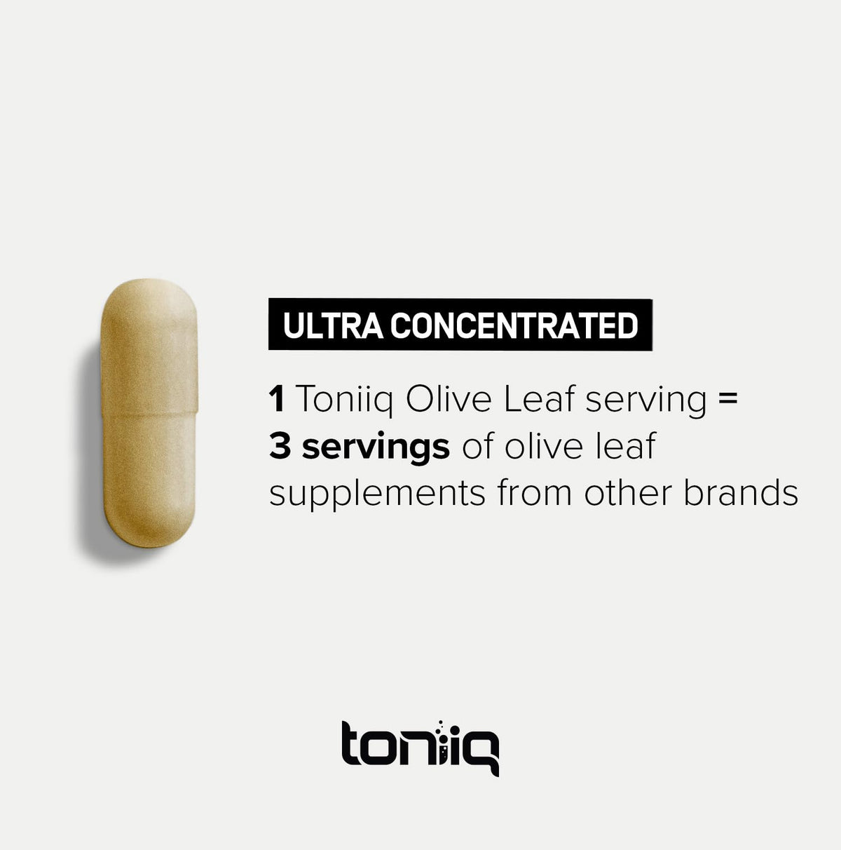Toniiq Extrait de Feuille d'Olive 500mg boîte vue latérale