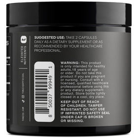 Toniiq Fisetin 500mg étiquette détaillée