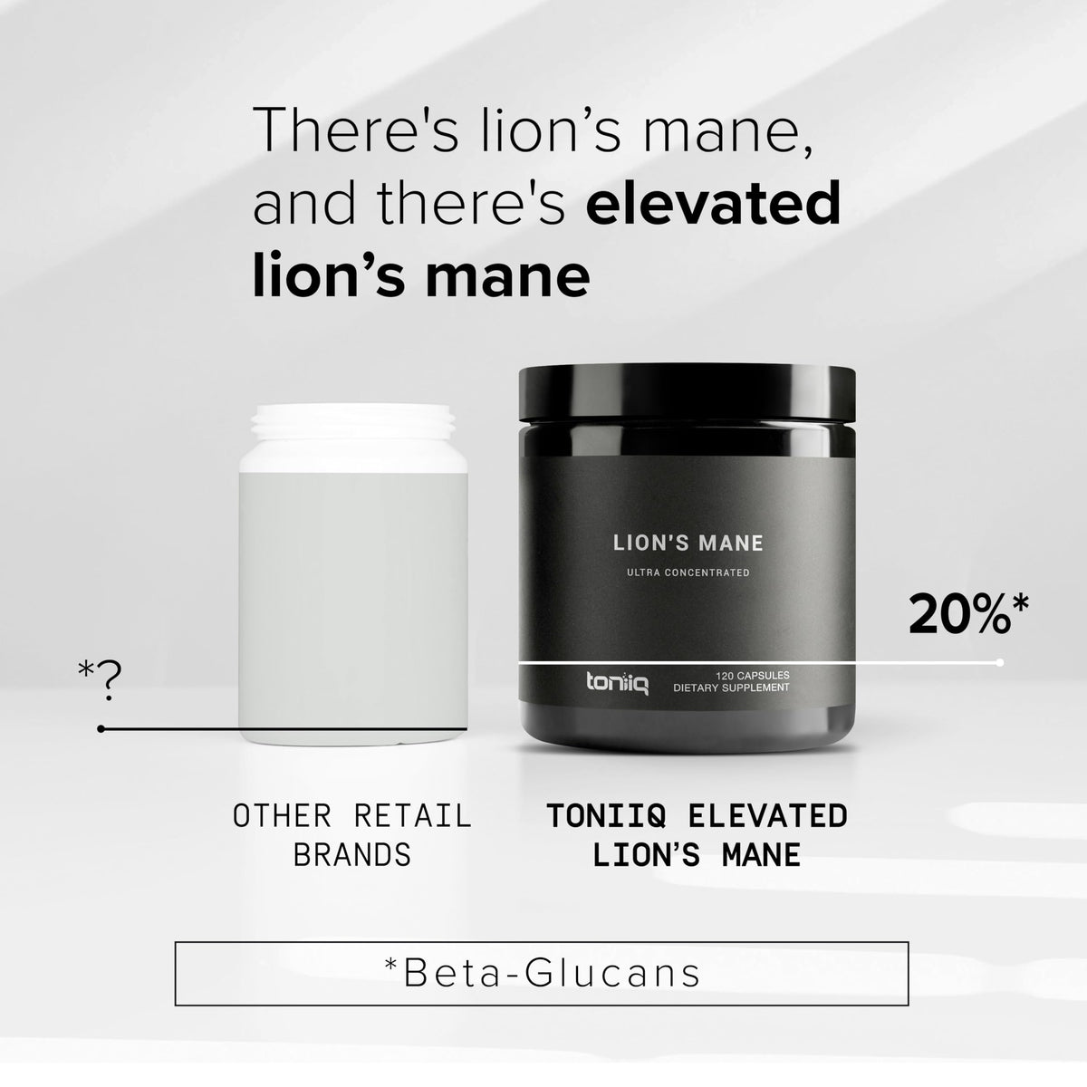 Toniiq Lion’s Mane Extrait 10:1 1800mg étiquette