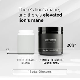 Toniiq Lion’s Mane Extrait 10:1 1800mg étiquette