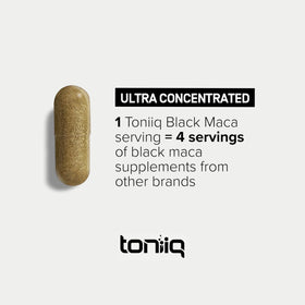 Toniiq Maca Noire 2000mg capsules ouvertes