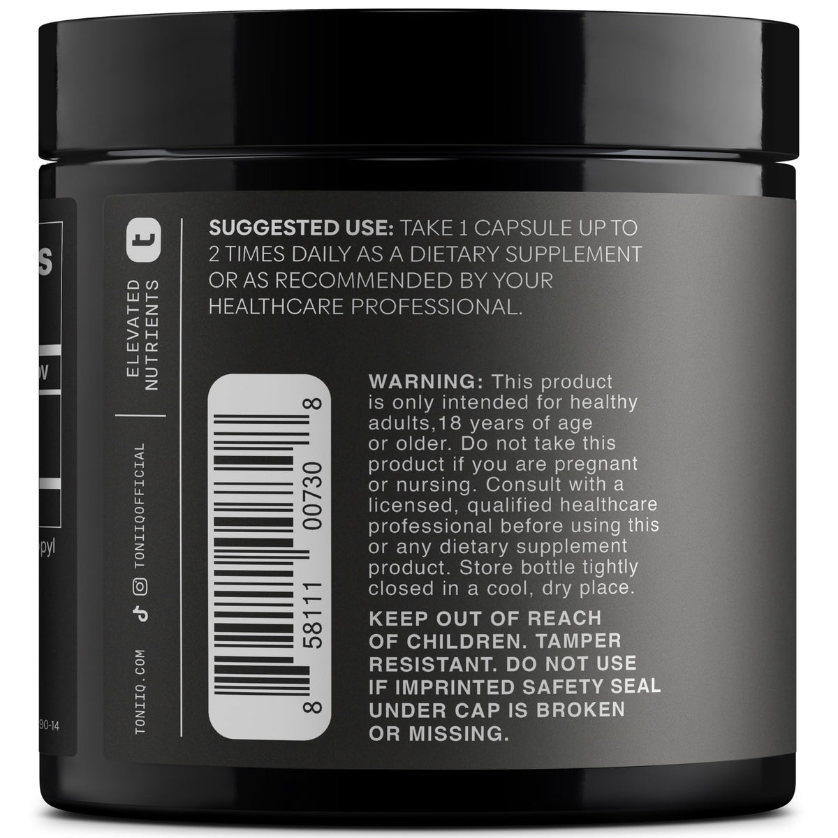 Toniiq Maca Racine 500mg avec des ingrédients naturels