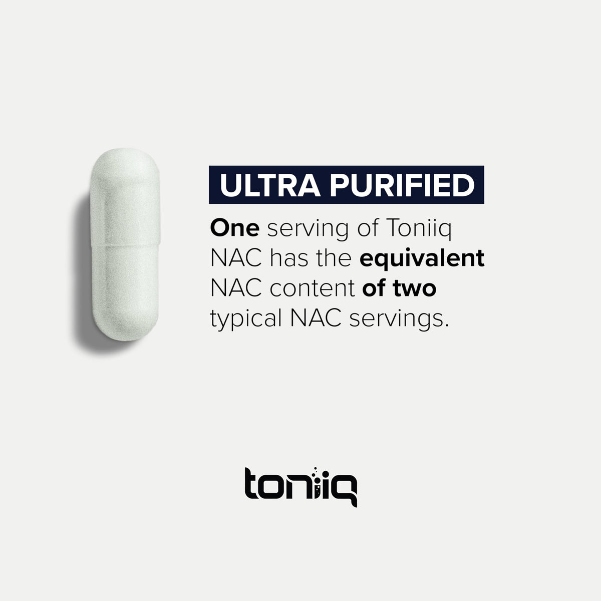 Toniiq NAC 1300mg gélules en gros plan