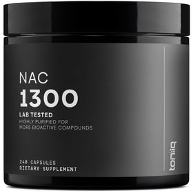 Toniiq NAC 1300mg vue avant du flacon avec étiquette
