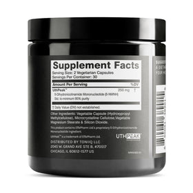 Toniiq NMNH complément UthPeak™ étiquette détaillée
