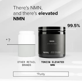 Toniiq Poudre NMN 100 g avec dos de l'emballage