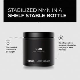 Toniiq Poudre NMN 100 g en gros plan sur la texture